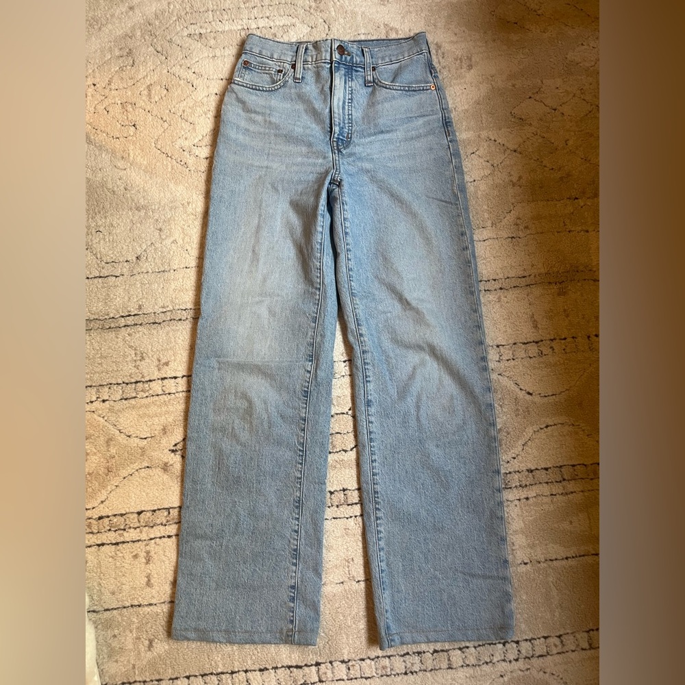 Madewell size 24 light wash wide leg jeans